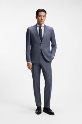 BOSS ONE Slim-fit shirt in wrinkle-resistant Oxford cotton