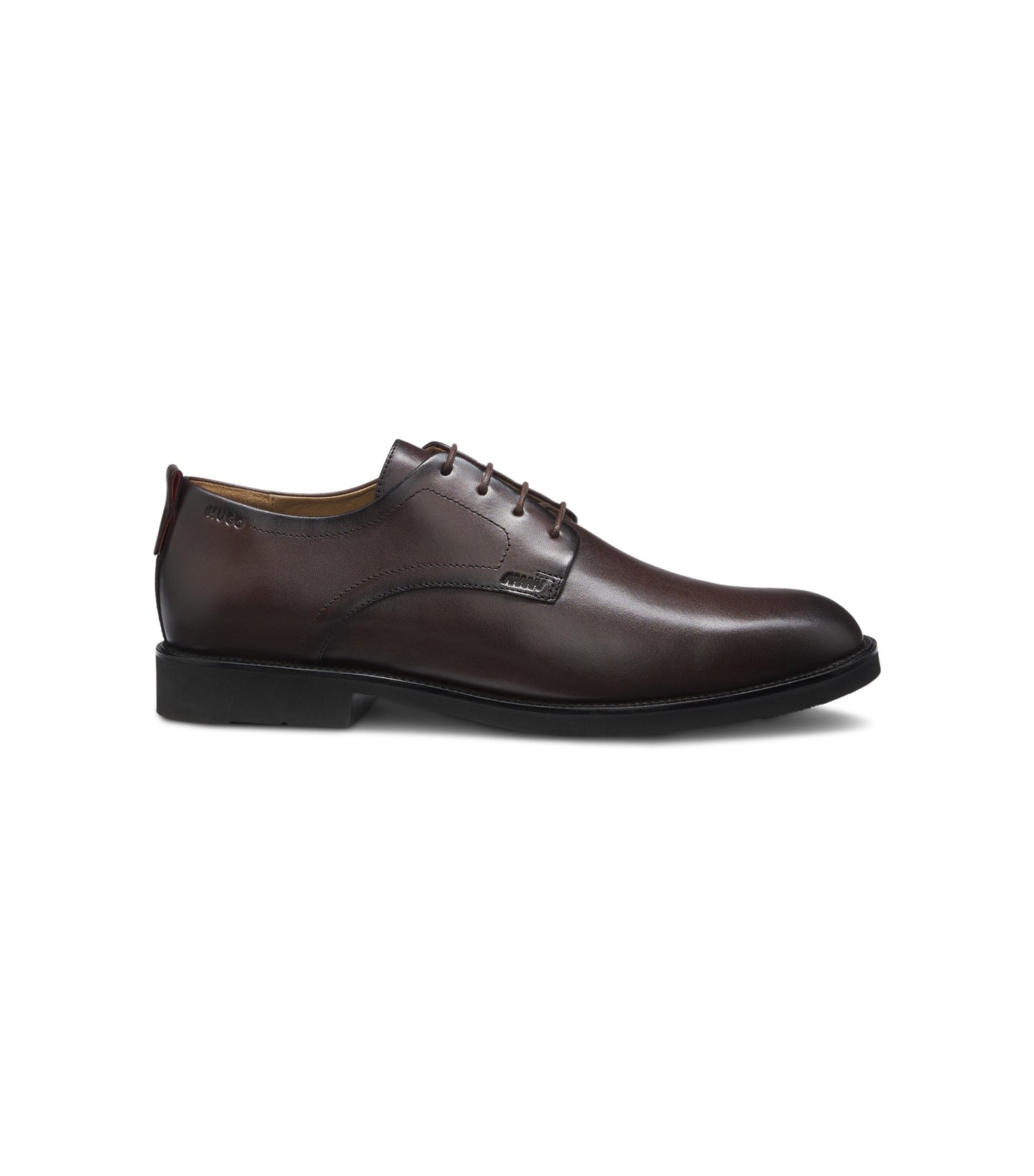 Leather Derby shoes with embossed logo