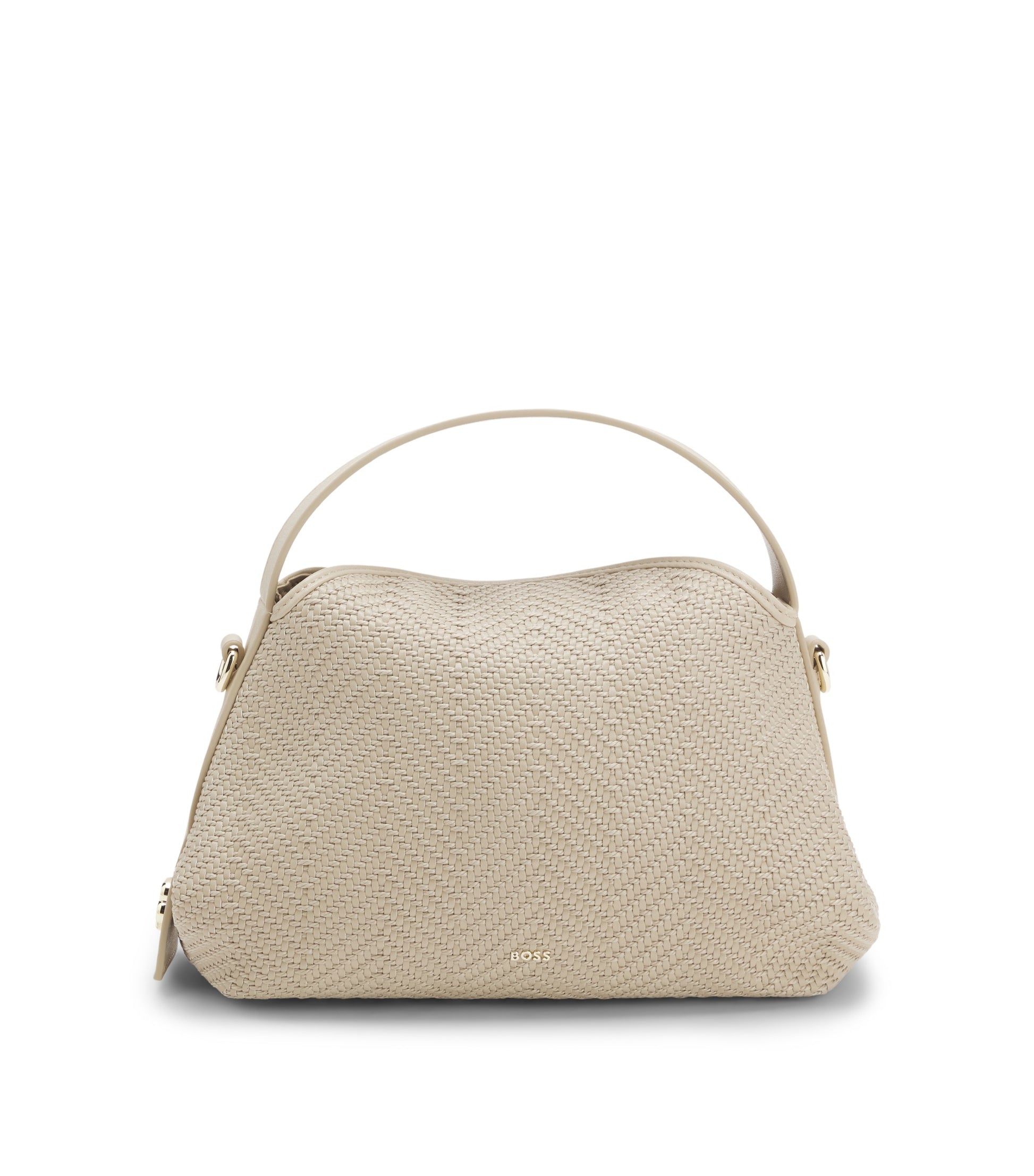 Woven crossbody bag with Double B monogram