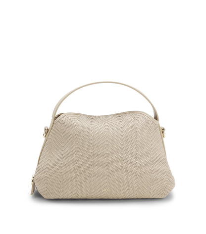 Woven crossbody bag with Double B monogram