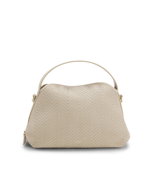 Woven crossbody bag with Double B monogram