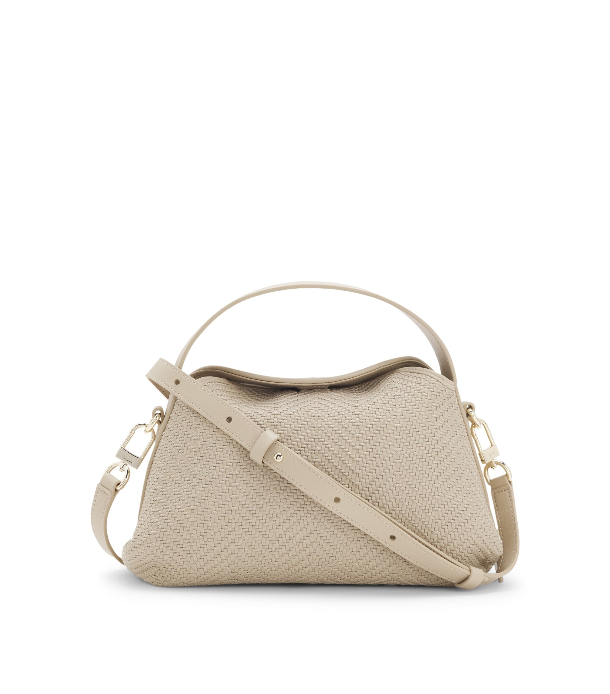 Woven crossbody bag with Double B monogram