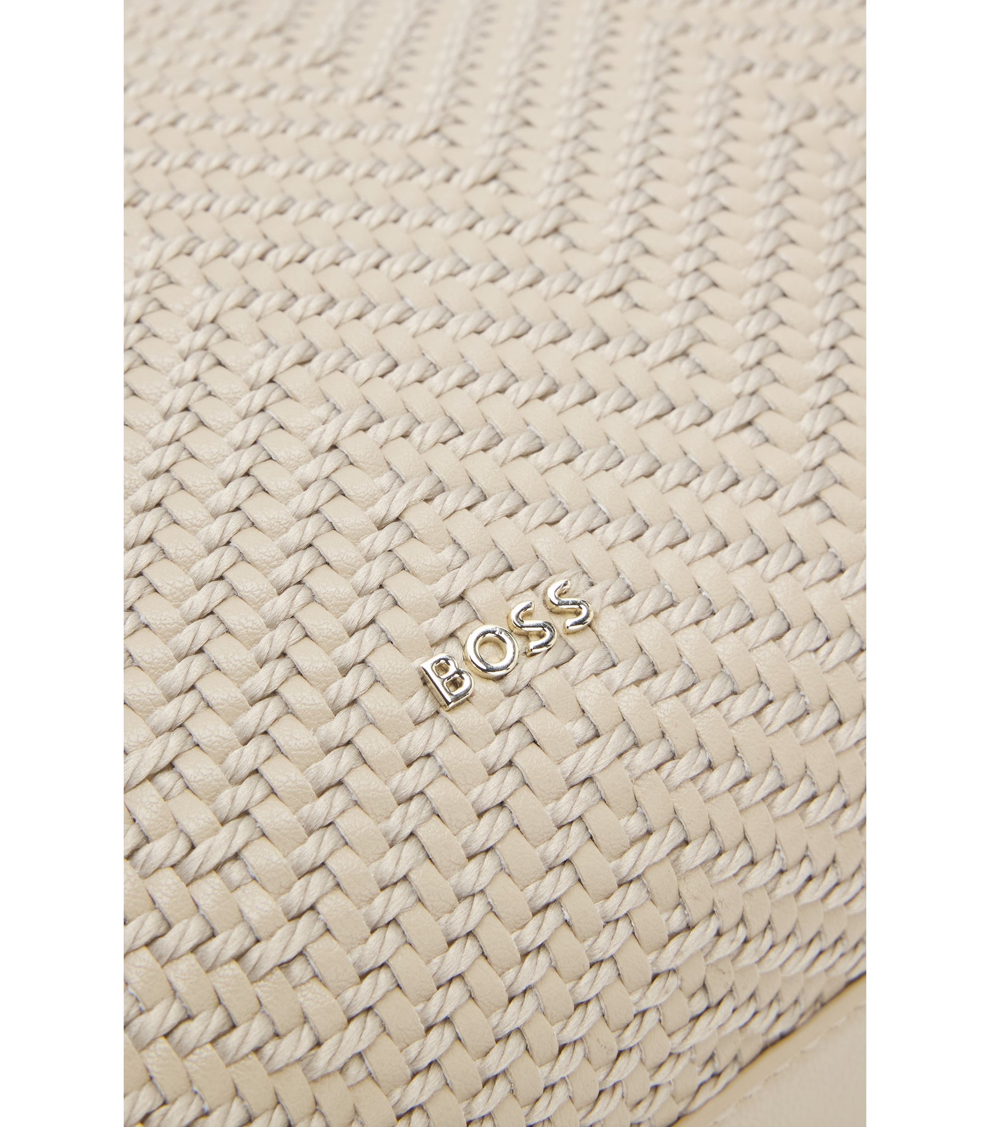 Woven crossbody bag with Double B monogram