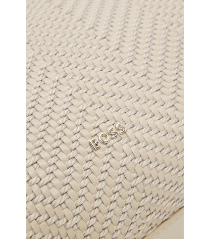 Woven crossbody bag with Double B monogram