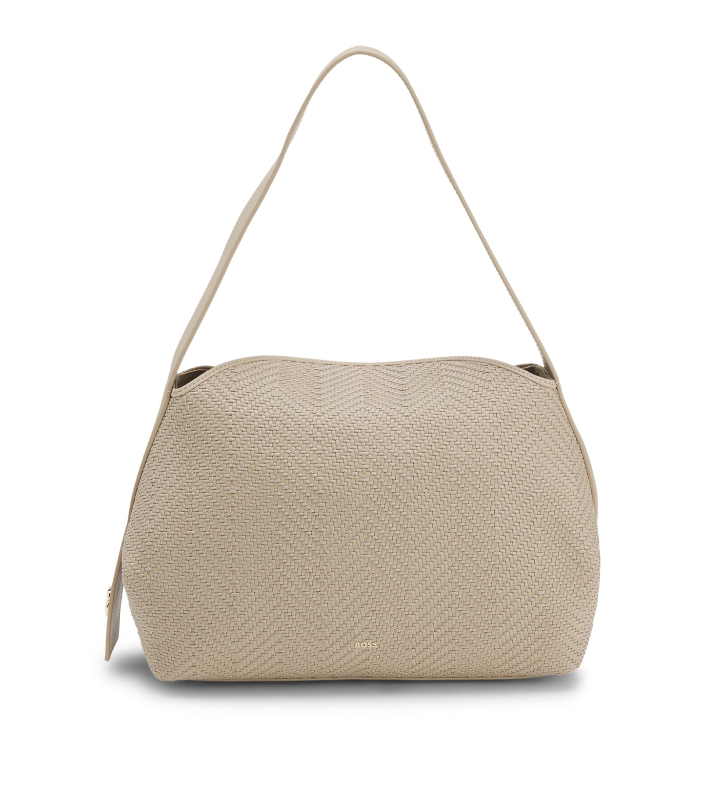 Woven shoulder bag with Double B monogram