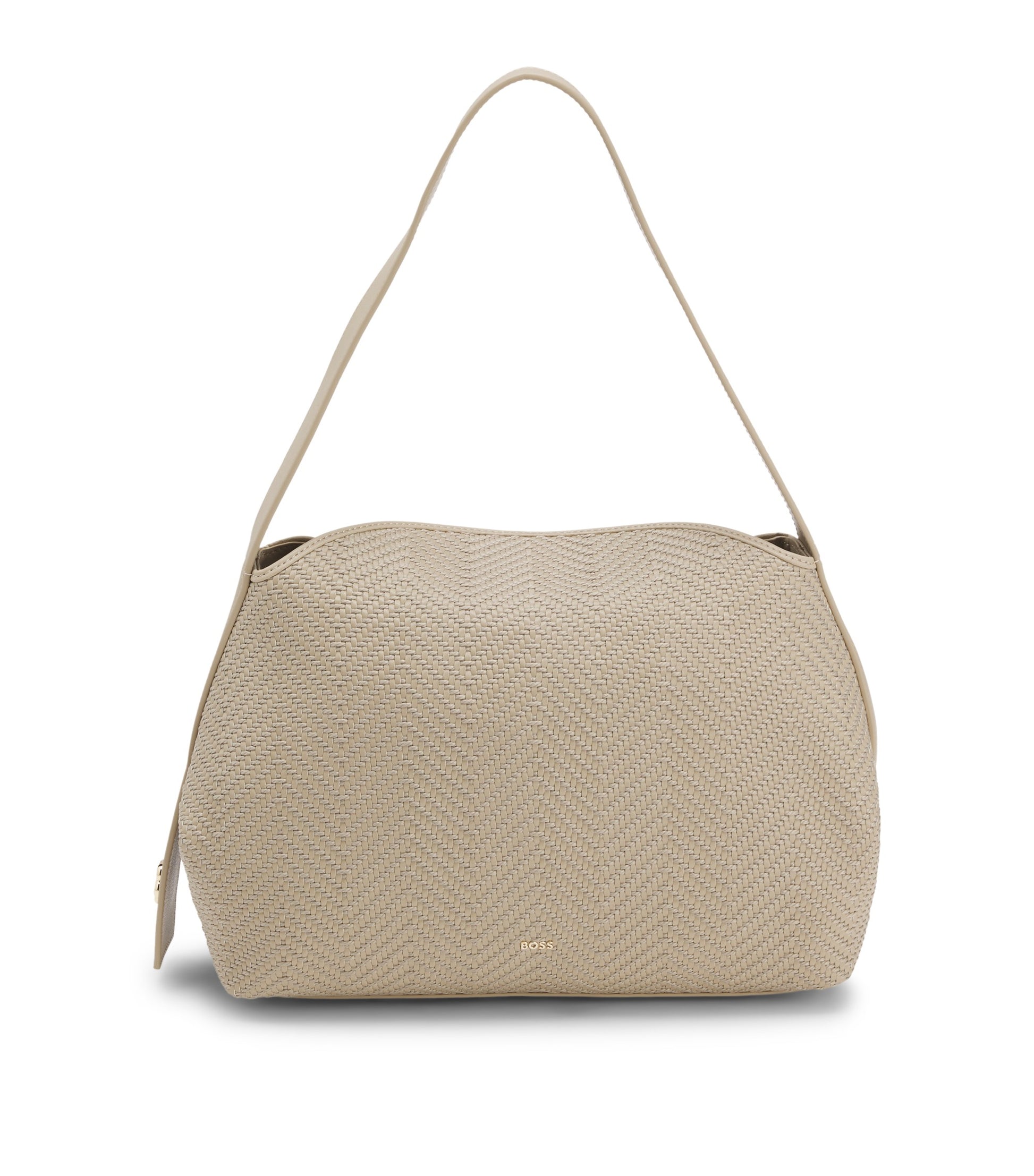 Woven shoulder bag with Double B monogram