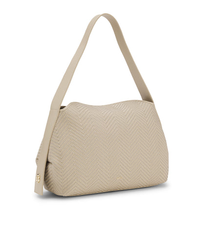 Woven shoulder bag with Double B monogram