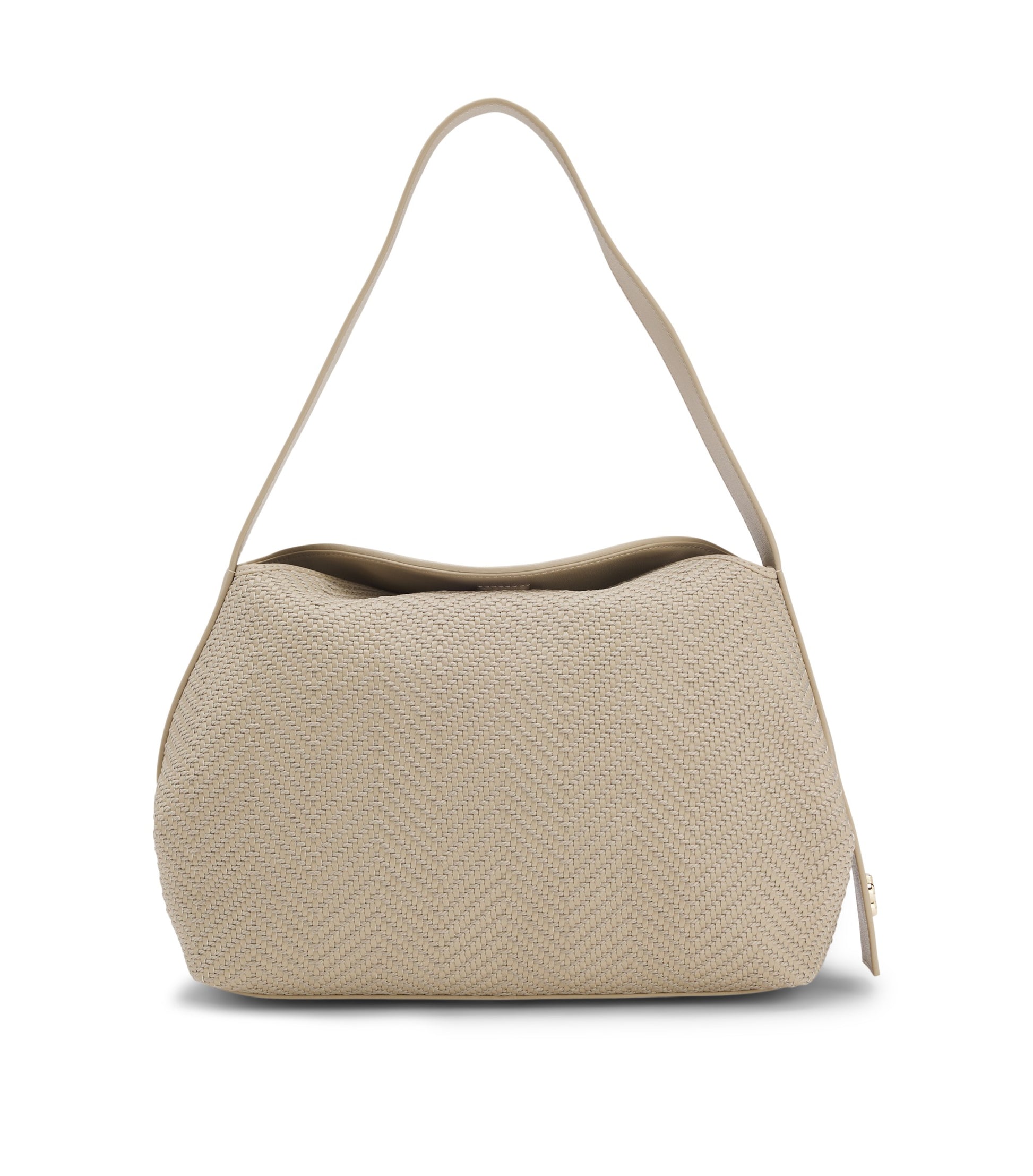 Woven shoulder bag with Double B monogram