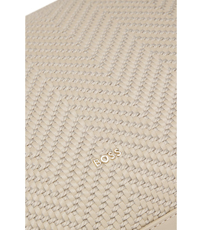 Woven shoulder bag with Double B monogram