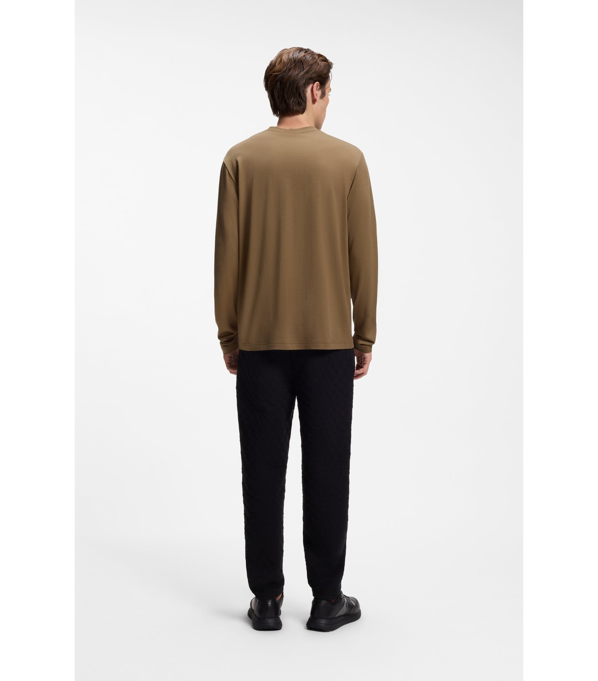 Porsche x BOSS long-sleeved T-shirt with gloss logo