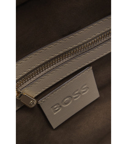 BOSS Revers printed-suede tote bag with belt detail