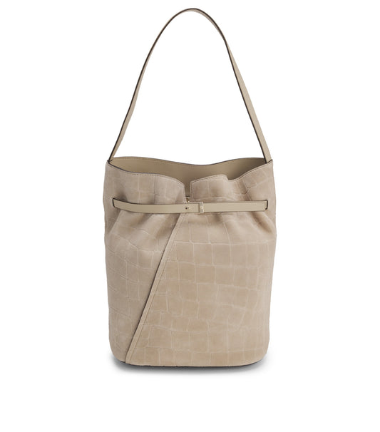 Sleek leather shoulder bag with smooth finish