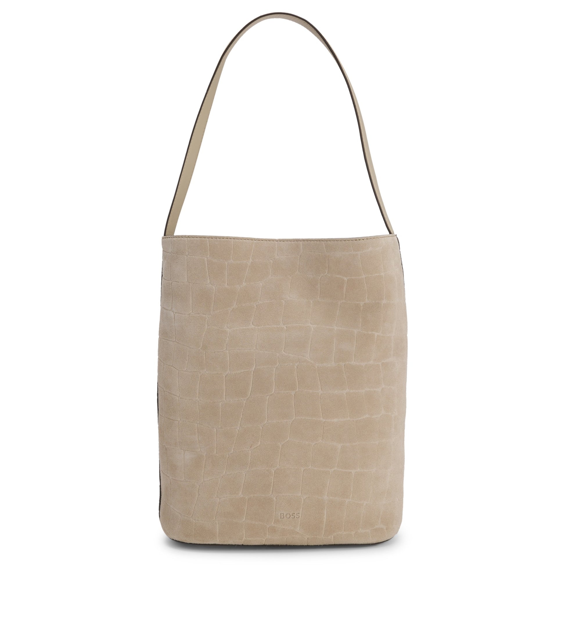 Sleek leather shoulder bag with smooth finish