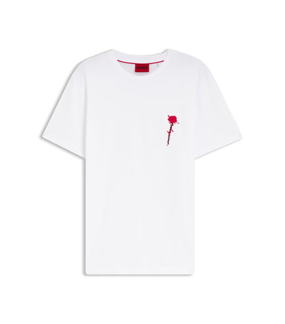 Cotton T-shirt with logo artwork