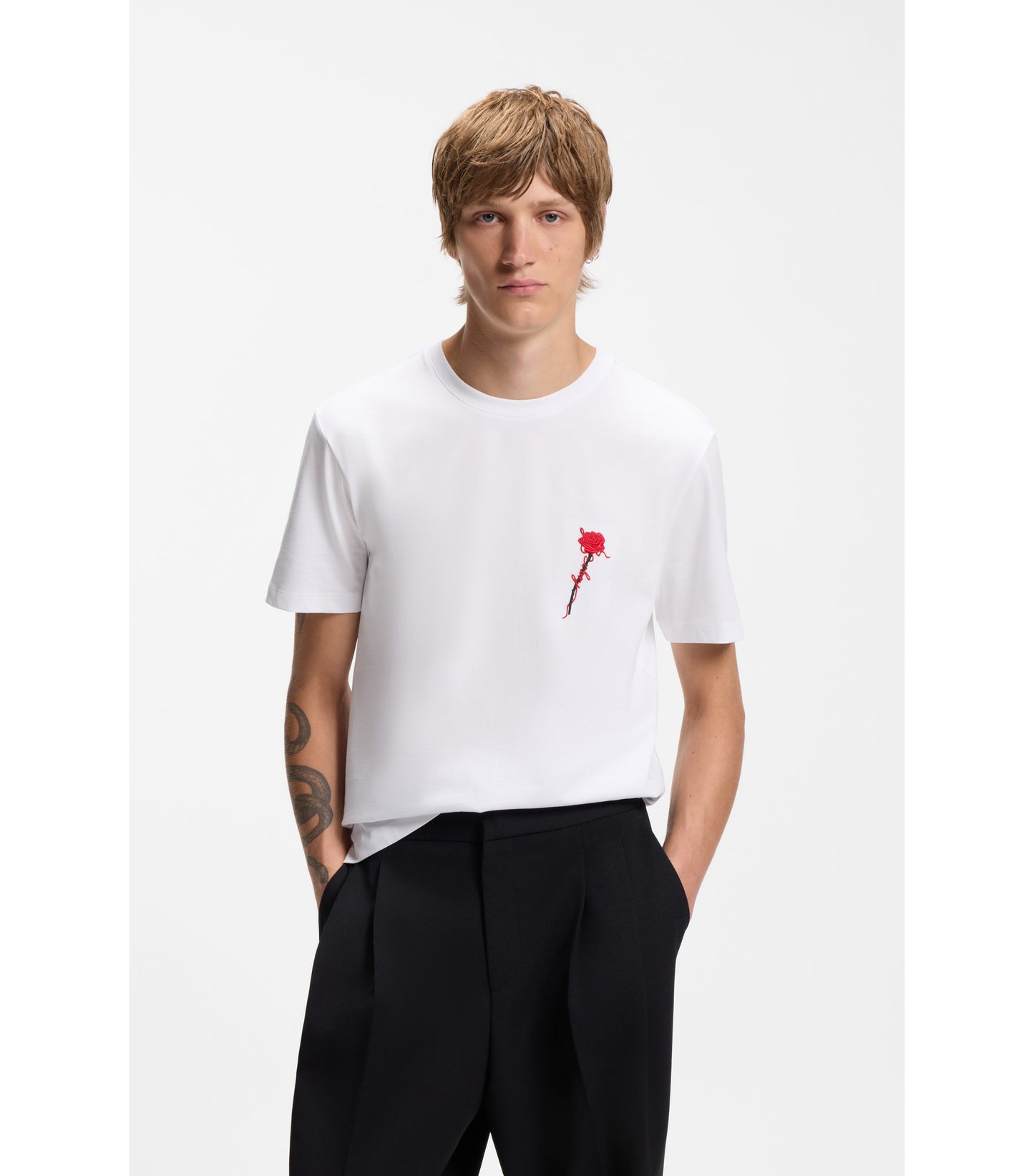 Cotton T-shirt with logo artwork