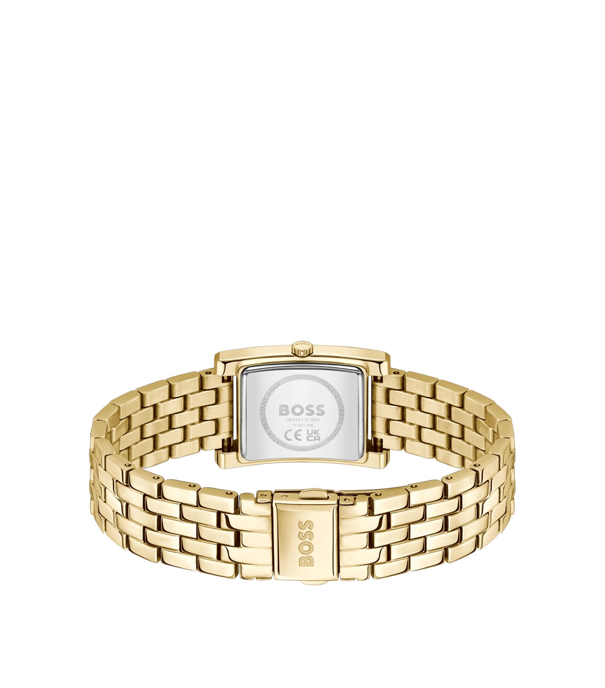 LUCY QTM Gold-tone watch with green dial