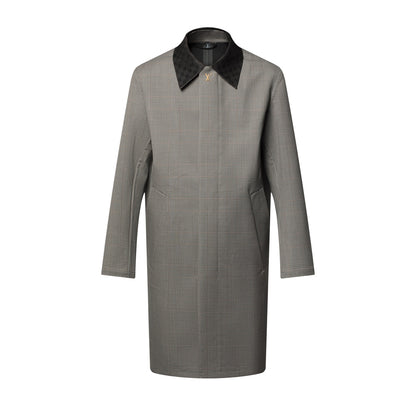Raincoat With Damier Suede Collar