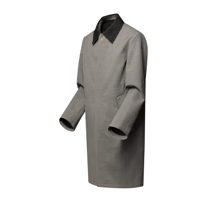 Raincoat With Damier Suede Collar