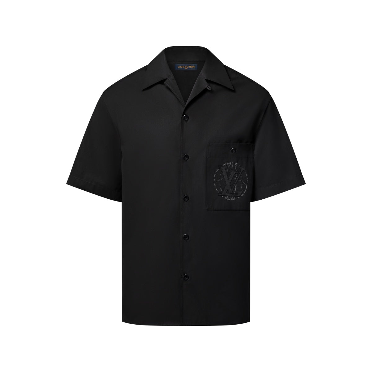 Embroidered Short-Sleeved Cotton Shirt