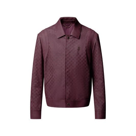 Embossed Damier Leather Blouson