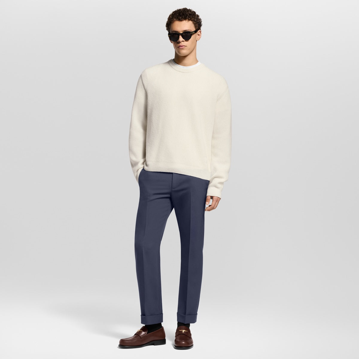 Embroidered Signature Cashmere Crewneck