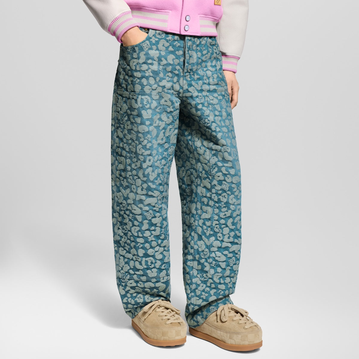 Jacquard Workwear Denim Trousers
