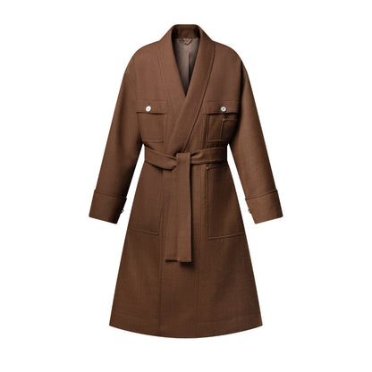 Single-Breasted Kimono Workwear Coat