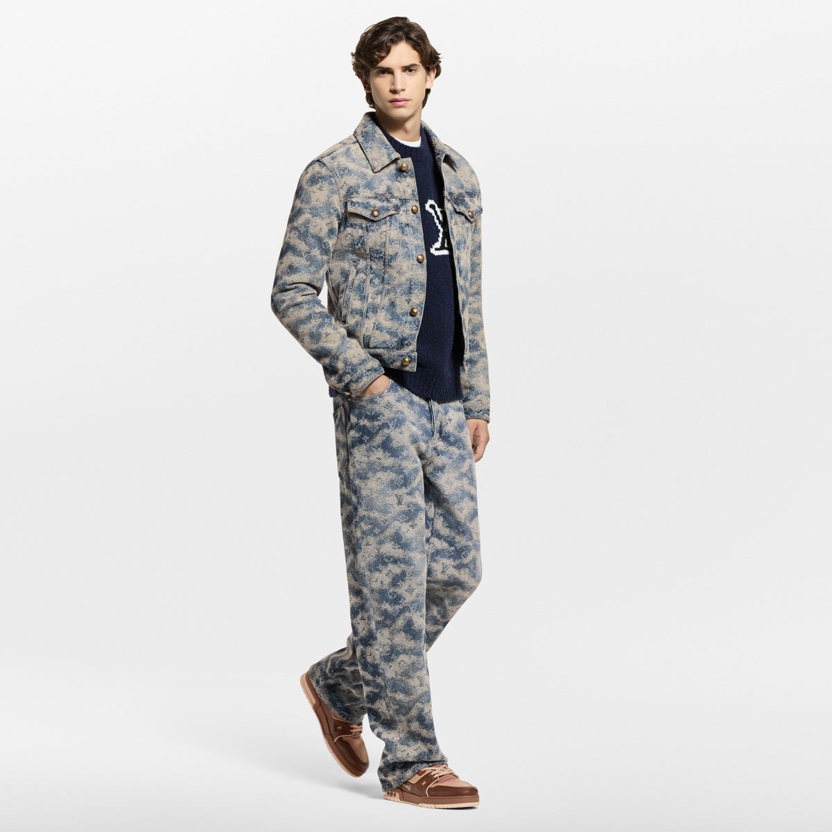 Monogram Denim Skate Trousers