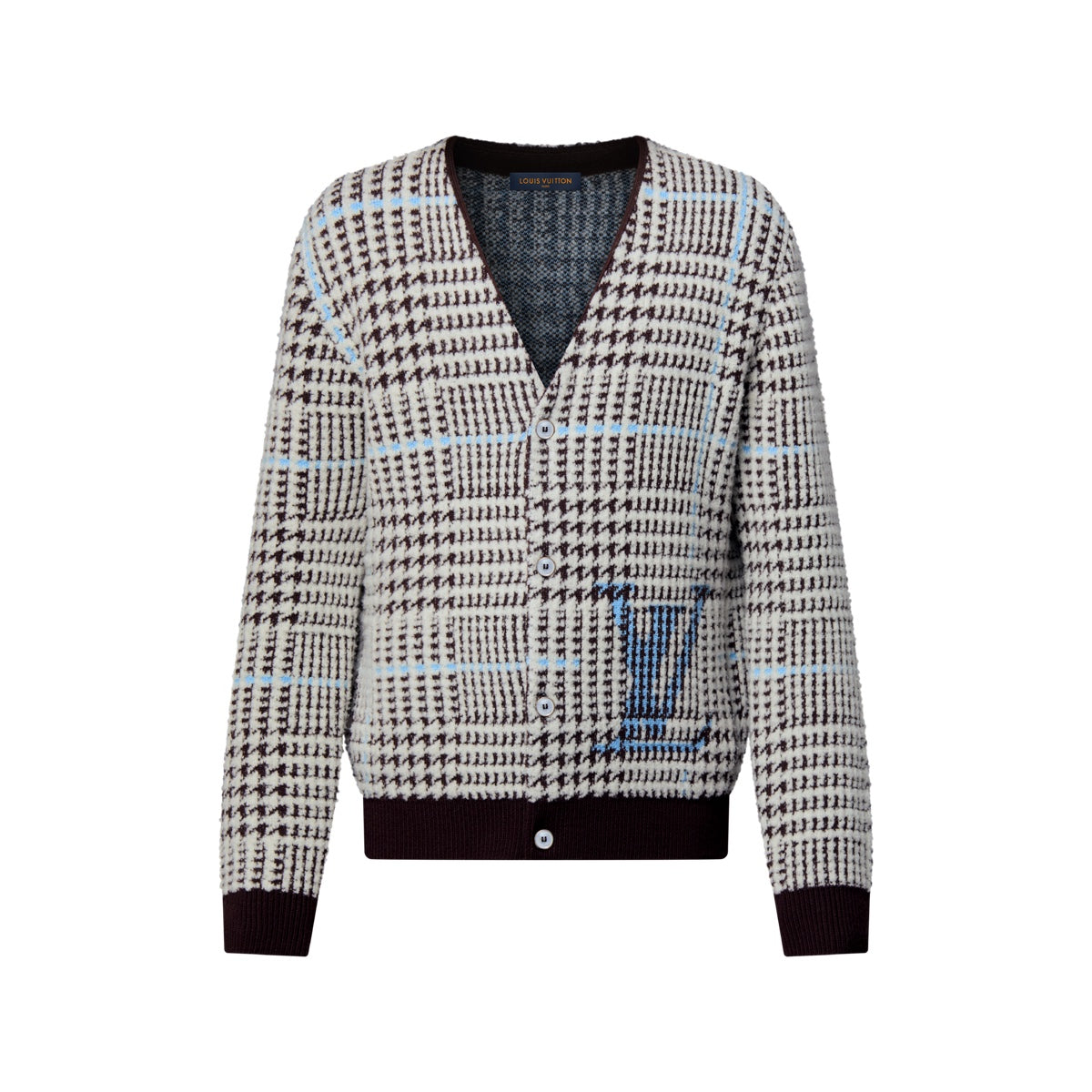 Textured Plaid Cardigan