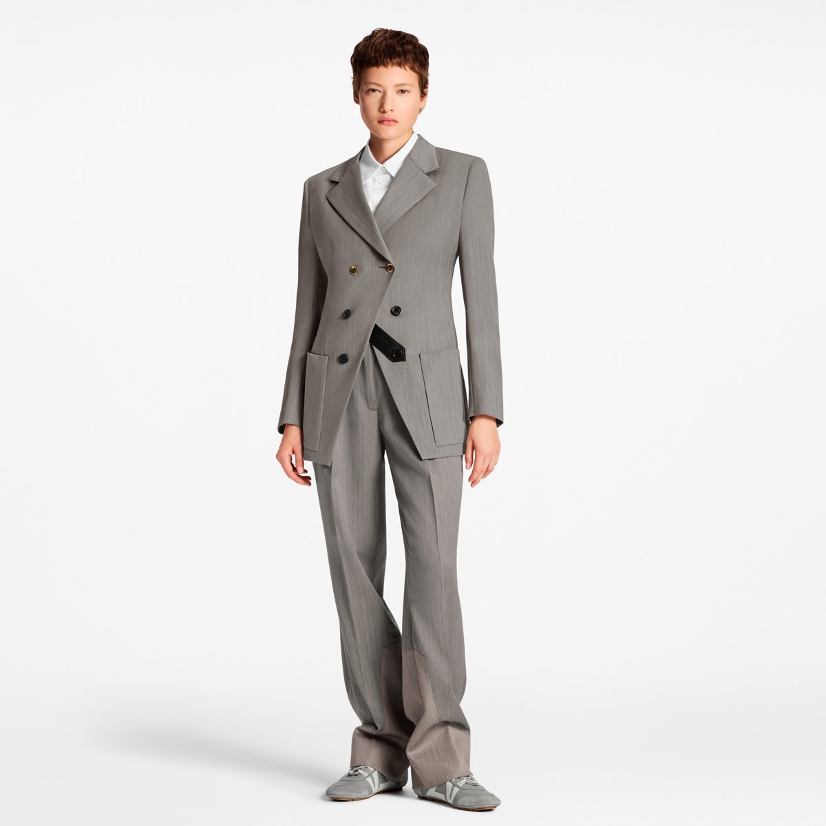Asymmetrical Double-Breasted Blazer