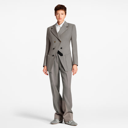 Asymmetrical Double-Breasted Blazer