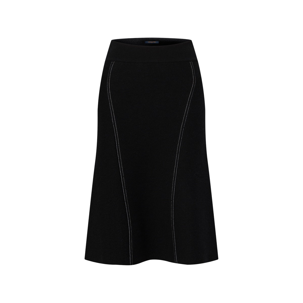 Denim-Effect Knit Skirt
