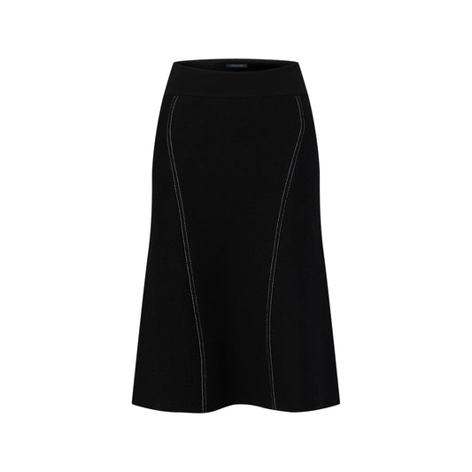Denim-Effect Knit Skirt