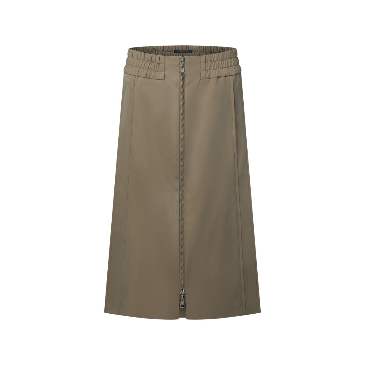 Zip Front Midi Skirt