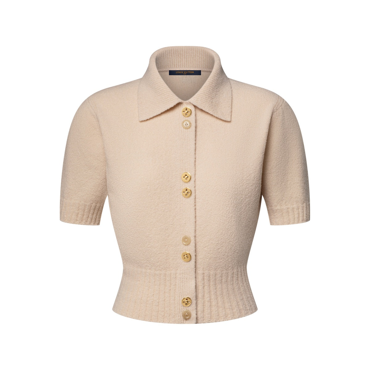 Monogram Button Knit Top