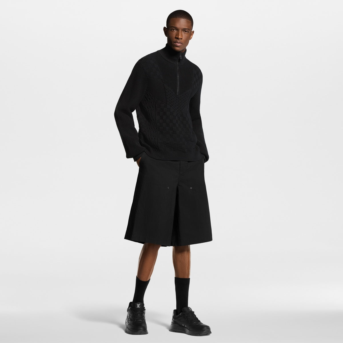Half-Zip Knitted Signature Jumper