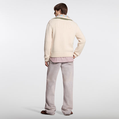 Zipped Intarsia Track Top