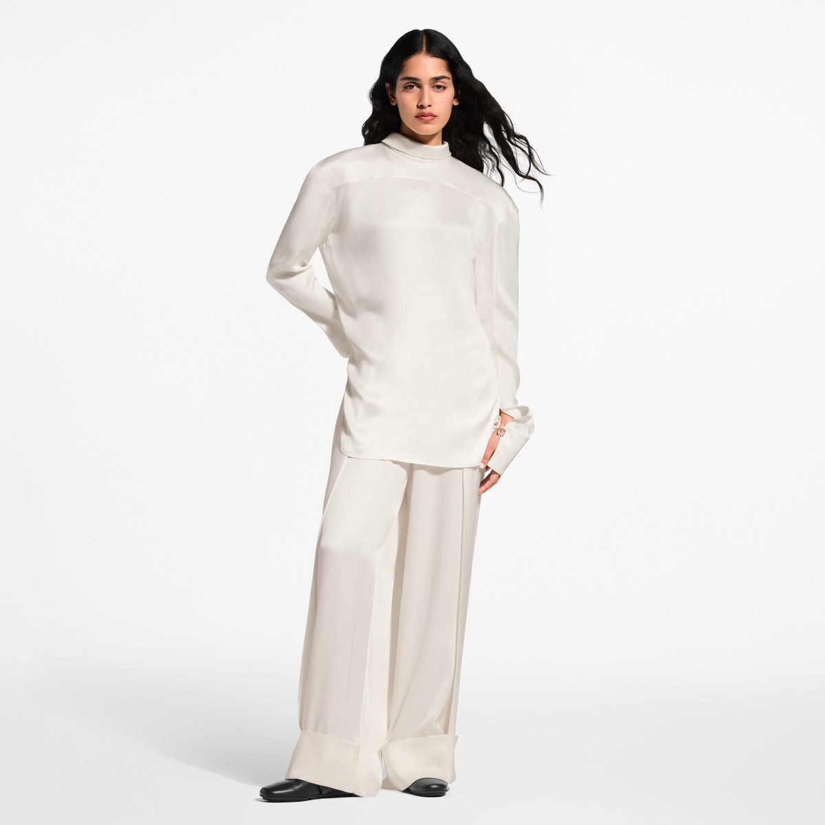 Silk Pleat Trousers