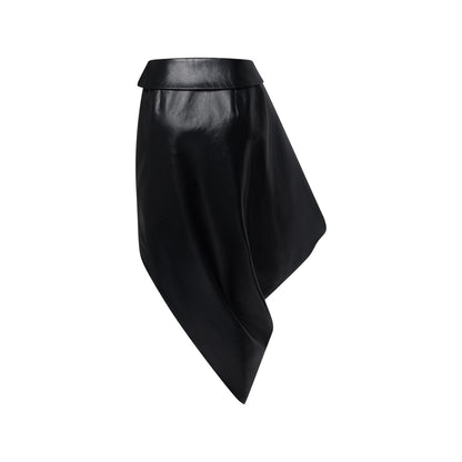 Asymmetrical Leather Skirt