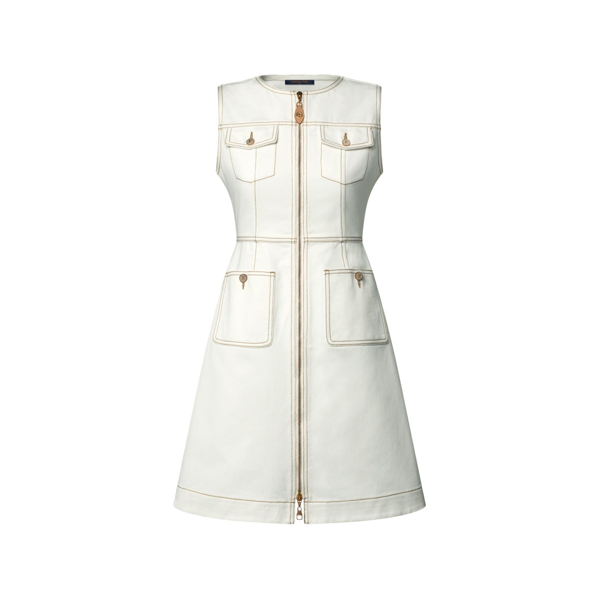 Contrast Stitch Utility Dress