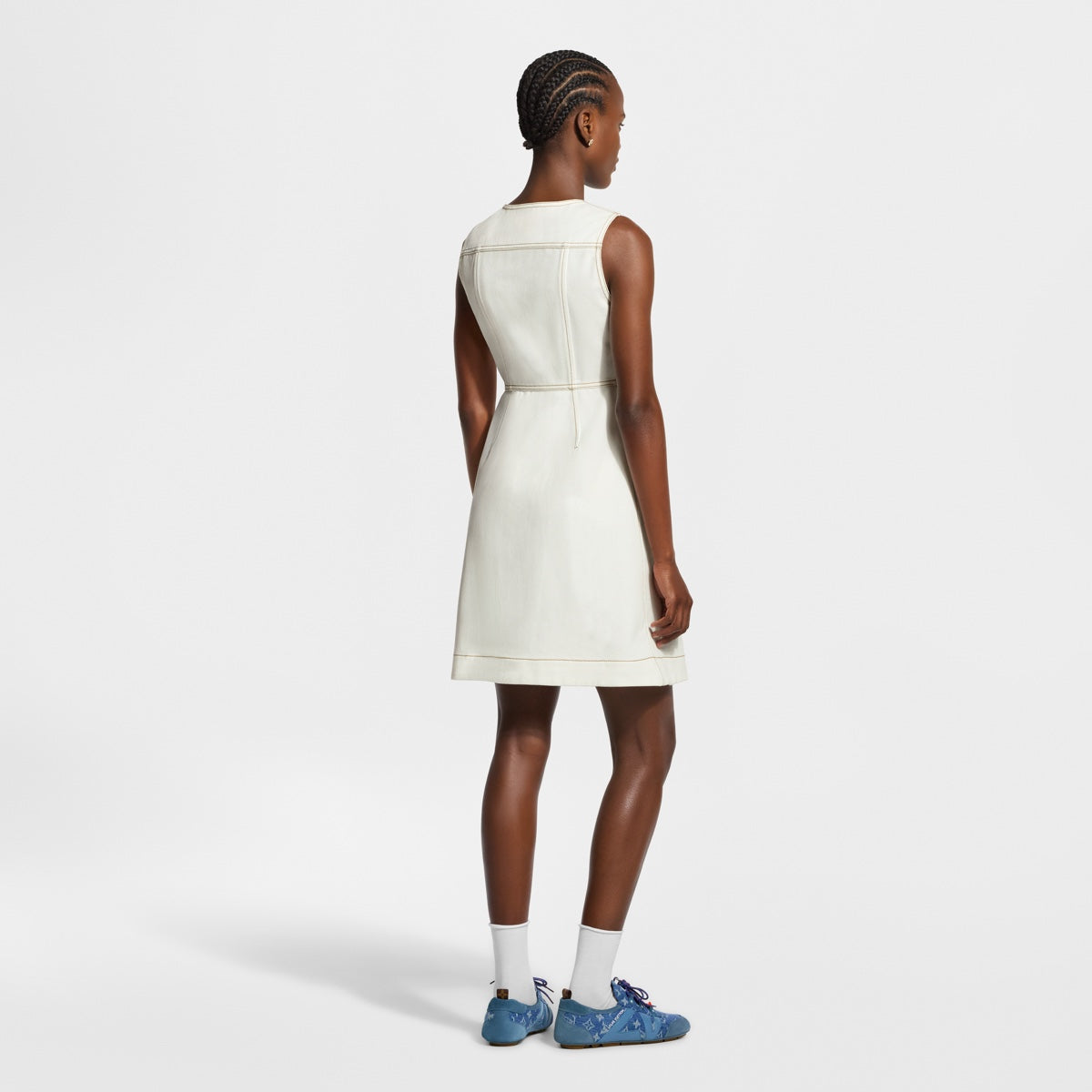 Contrast Stitch Utility Dress