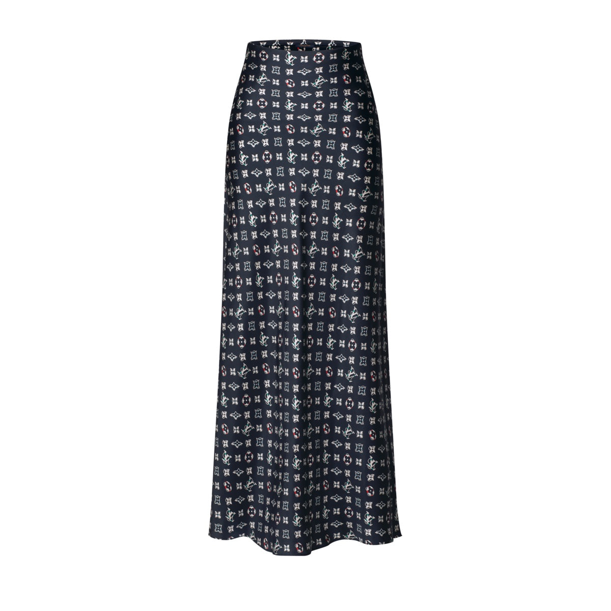 Monogram Buoy Flared Maxi Skirt