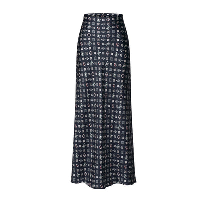 Monogram Buoy Flared Maxi Skirt