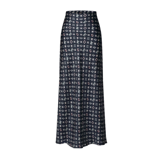 Monogram Buoy Flared Maxi Skirt