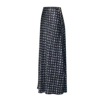 Monogram Buoy Flared Maxi Skirt
