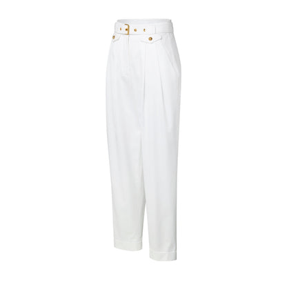 Belted Carrot Trousers