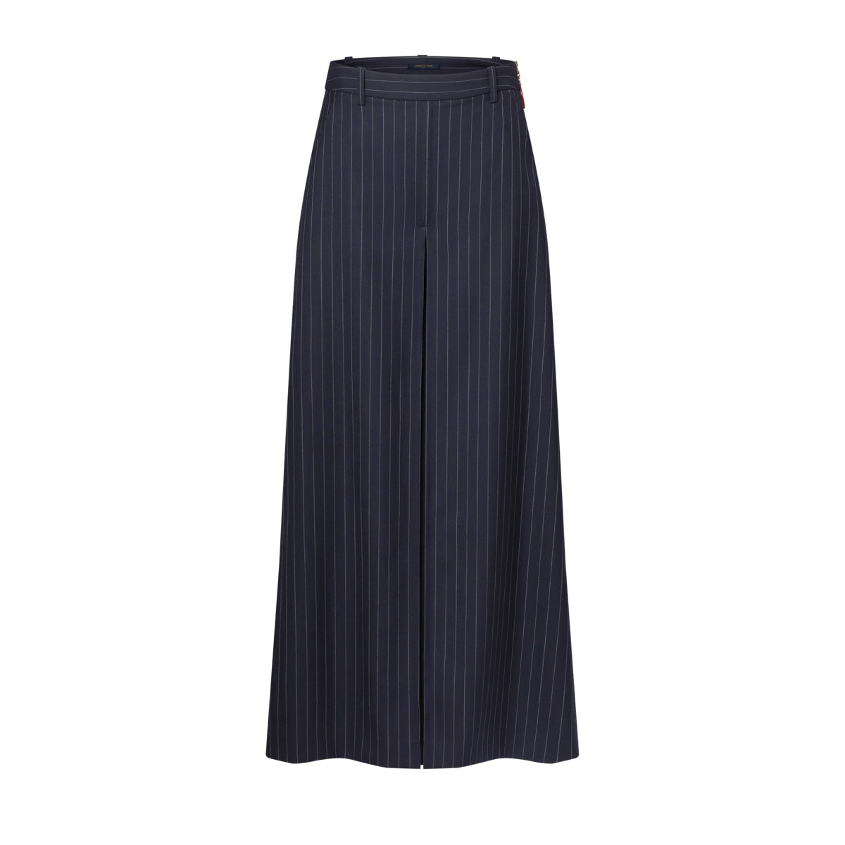 Wide-Leg Pinstriped Trousers