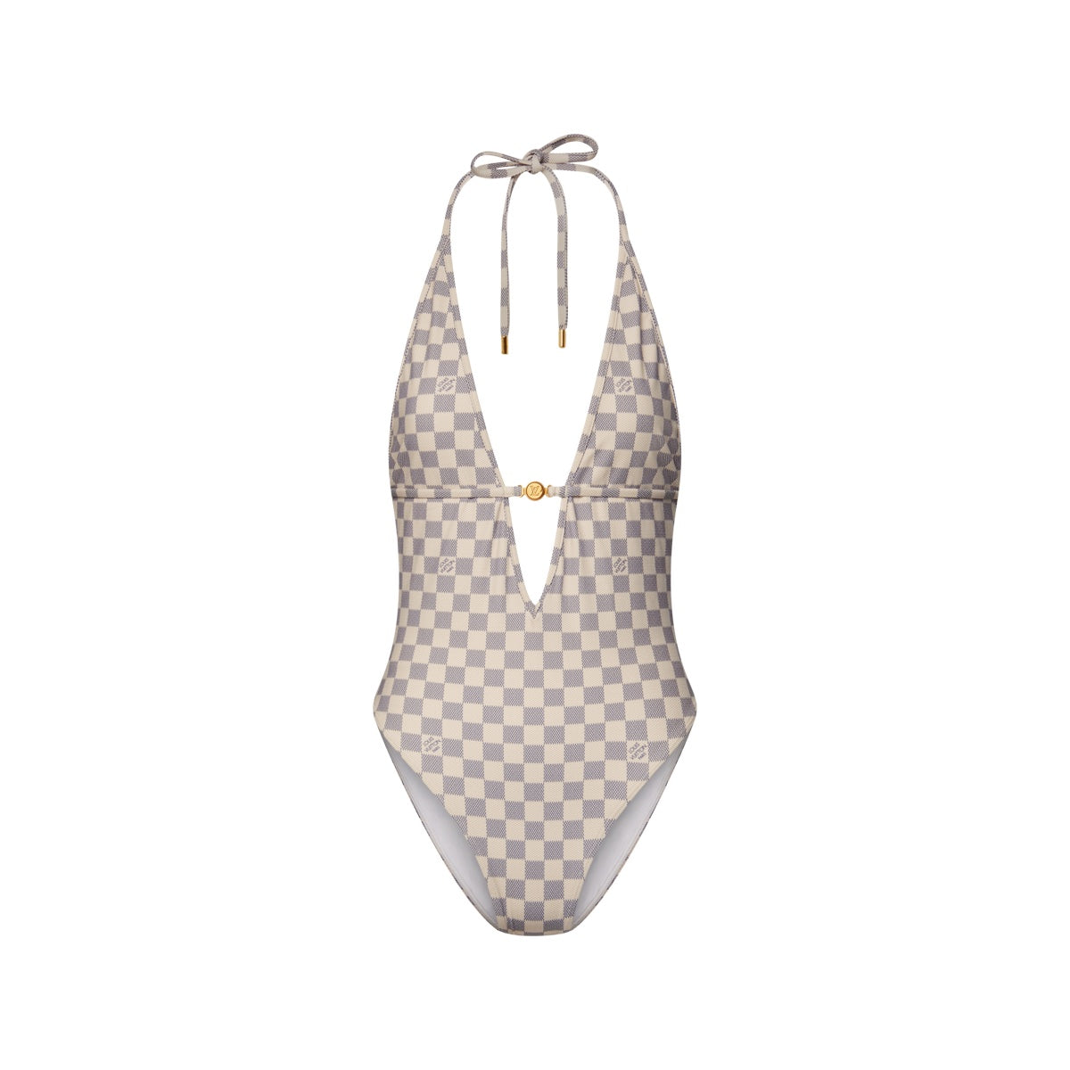 Damier V-Neck Swimsuit