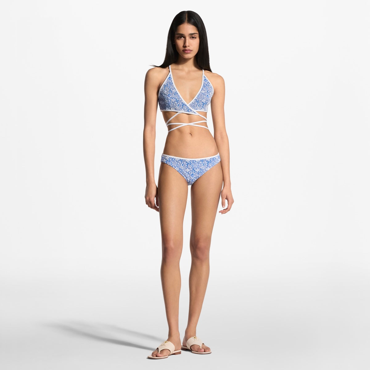 Monogram Foliage Bikini Bottoms