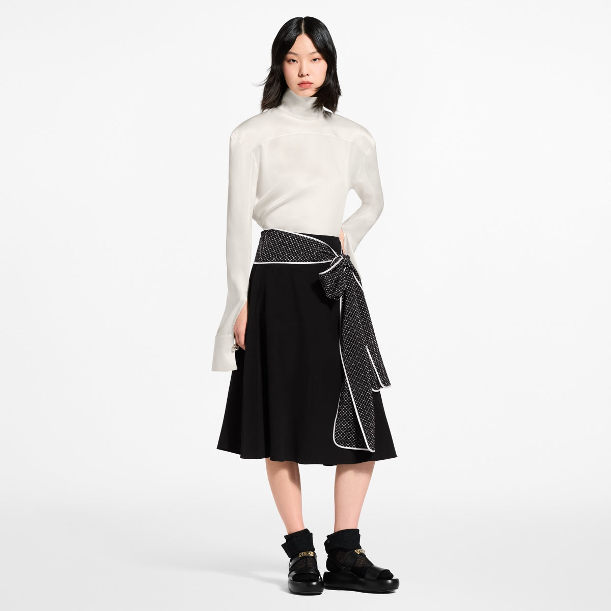 Monogram Scarf Skirt